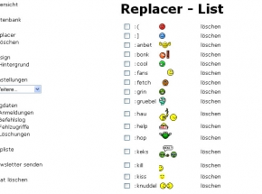 Smilies verwalten