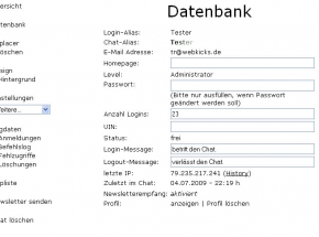 Chat Datenbank